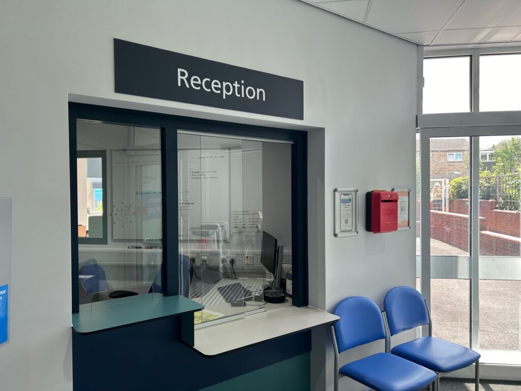 Reception area at Preston Lodge