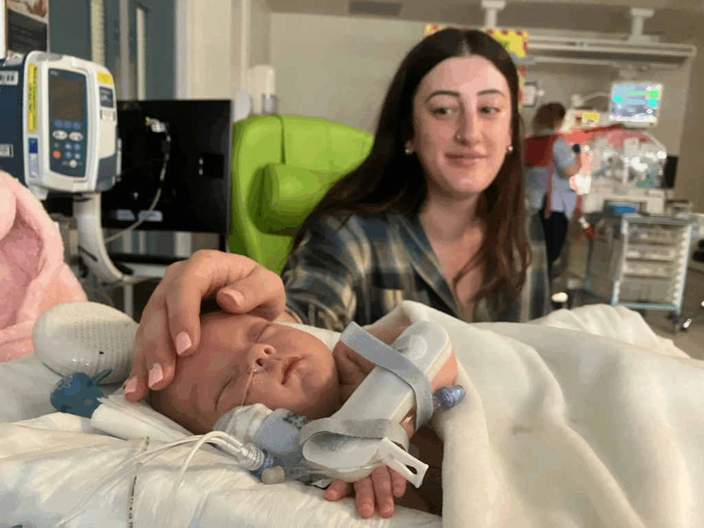 Kirstie Stanton with baby Penelope Ulmkalns