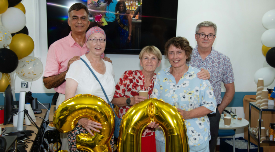 A group of colleagues from the original team who, in 1996, set up the Children's Intensive Care Unit at the Leicester Royal Infirmary.