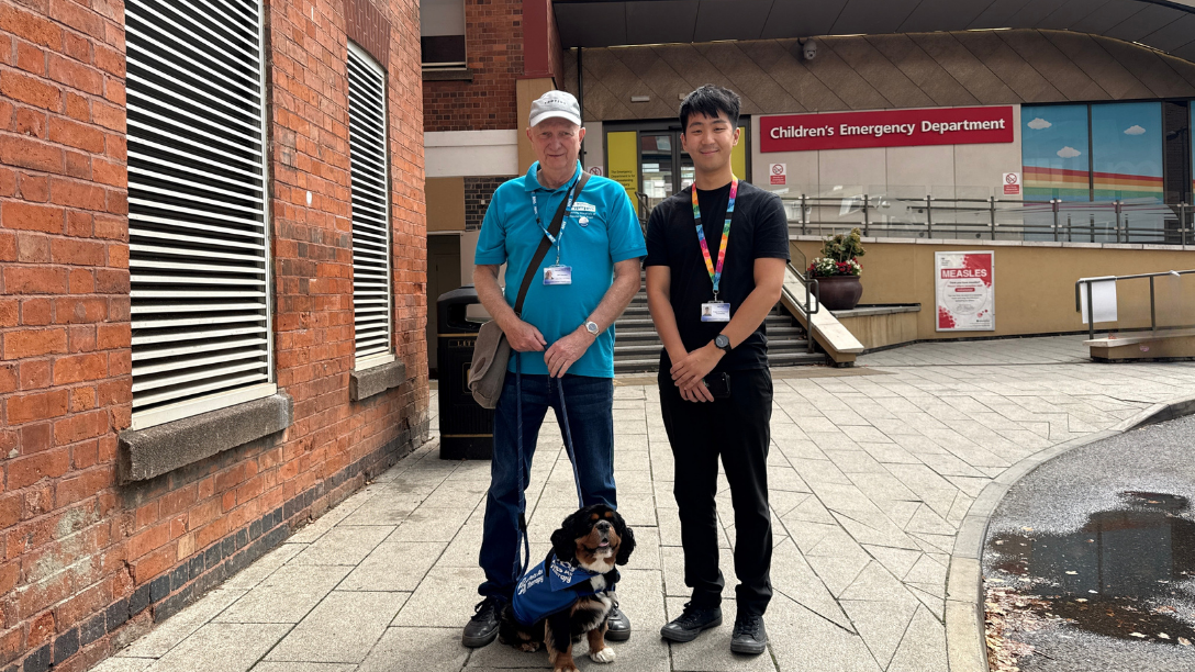 Volunteer Ken and therapy dog Ben bring smiles to UHL's wards
