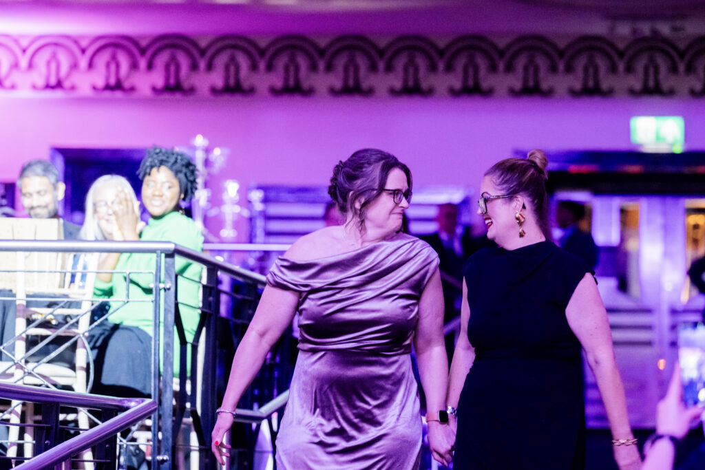 Elizabeth Cardwell (left) nominated Julie for the award (right)