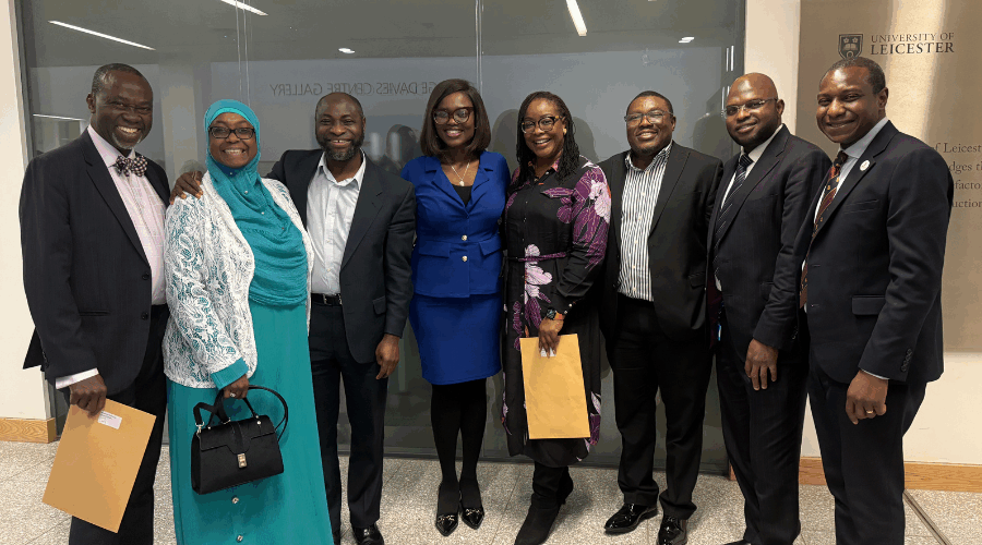 UHL colleagues at an honorary titles conferral ceremony hosted by the University of Leicester