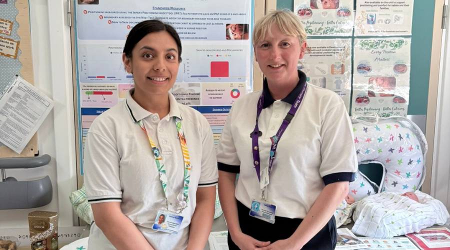 Clinical Specialist Neonatal Occupational Therapist, Rakhee Mandalia and Clinical Specialist Neonatal Physiotherapist, Katrina Bisby