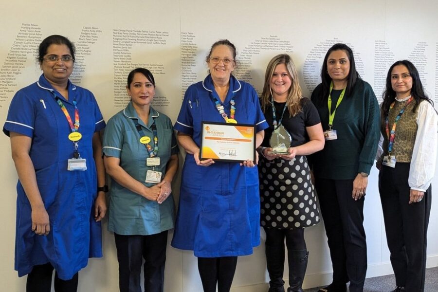 Colleagues from Leicester Diabetes Centre holding the Special Recognition Award