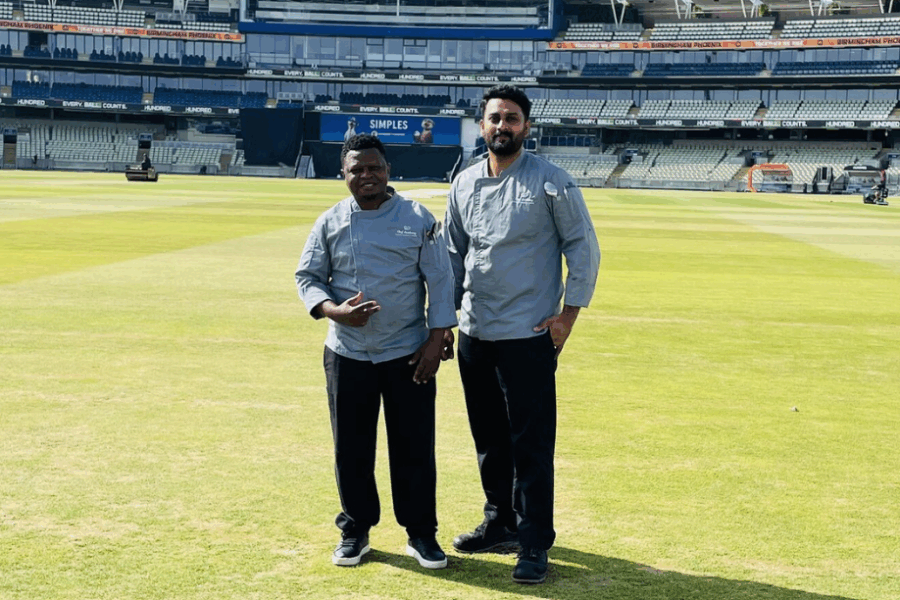 Retail Catering Production and Development Manager, Eddie Makuwaza and Retail Catering Assistant, Akhil Antony