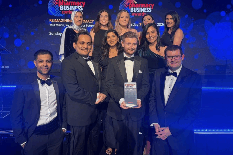Pharmacy team receiving their award